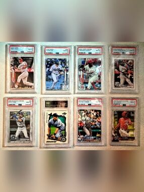 Topps/Bowman Baseball cards PSA 10 graded lot: Trout,Garcia,Rodriguez(Rookie)etc